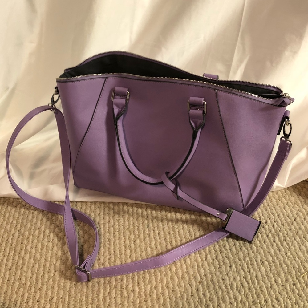 Large Purple Purse with adjustable strap